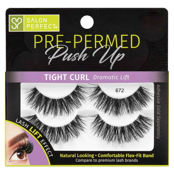 Salon Perfect Pre-Permed Lash, 672, 2 pairs