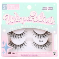 Salon Perfect Wisper Wink 683 Lash, 2 Pairs Black False Eyelashes