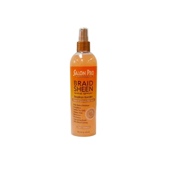 Salon Pro Braid Sheen Shine Spray 8 in 1 Formula 12 oz. / 355 ml (Brazilian Keratin)