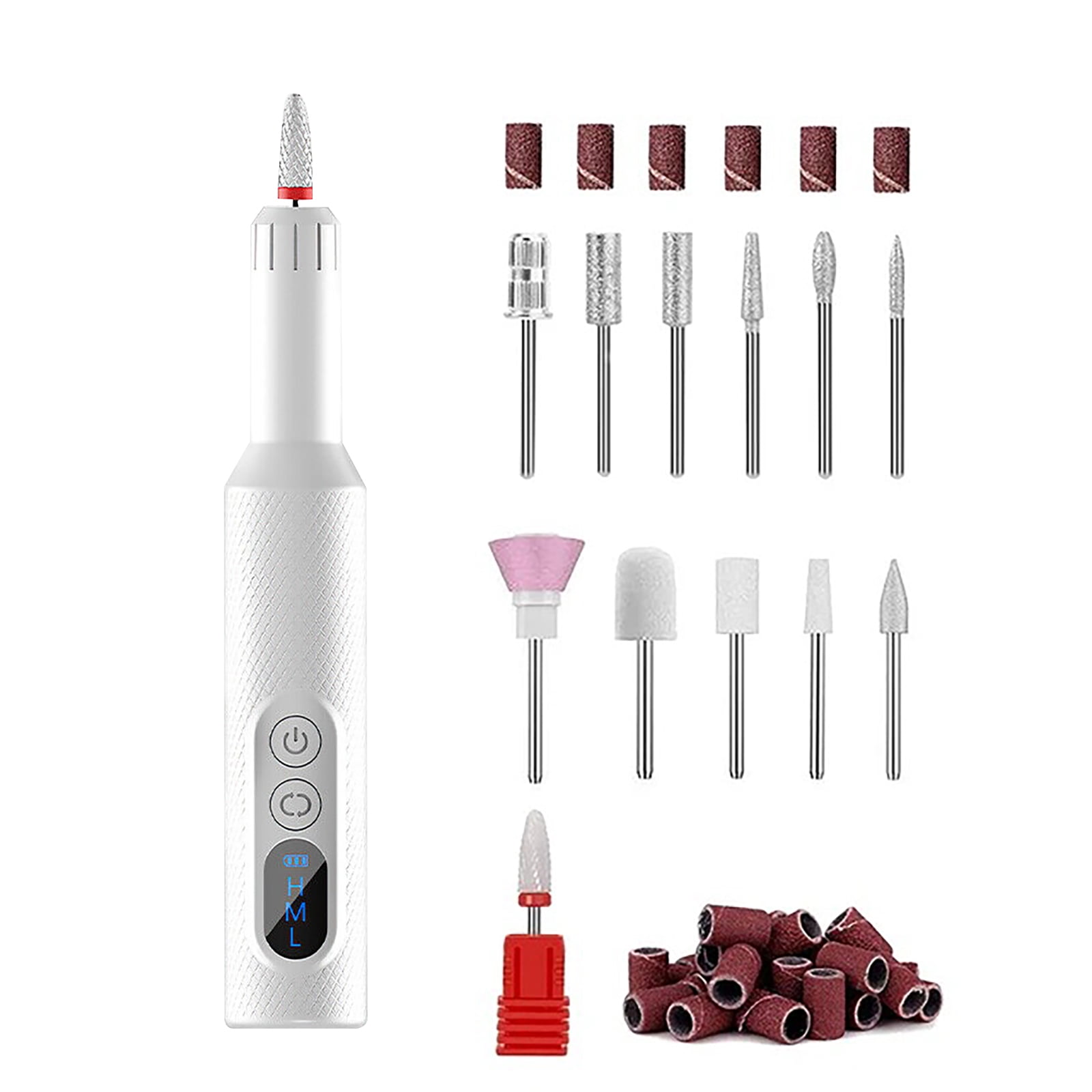 Salon-Quality Cordless Nail Drill Versatile Charging Options LED Display 3 Adjustable Speeds & Forward/Reverse Function