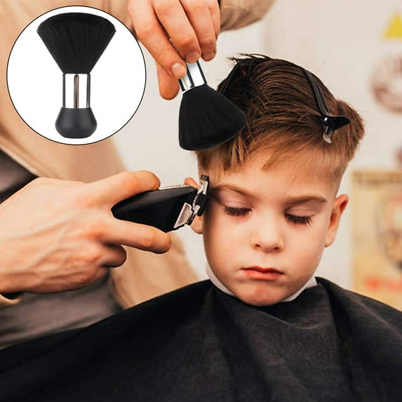 Salon Quality Hair Sweep Neck Brush with Soft Fiber for Stylists Cutting Cleaning and Detangling