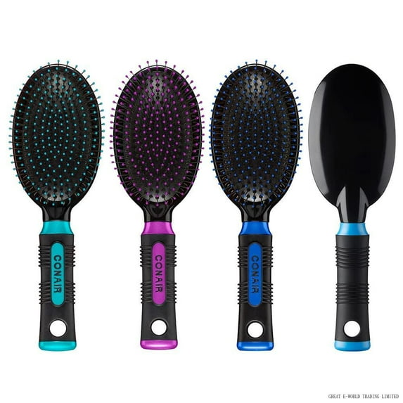 Salon Results Hairbrush For Men And Women, Hairbrush For Everyday Brushing With Wire Bristles And Cushion Base, Color May Vary, 1 Pack