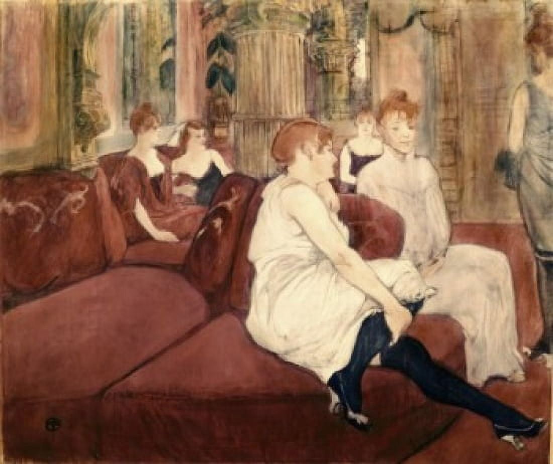 In the Salon at the Rue des Moulins 1894 Henri de Toulouse-Lautrec (1864-1901 French) Oil on canvas Musee Toulouse-Lautrec Albi France Canvas Art - Henri de Toulouse-Lautrec (18 x 24)