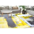 thumbnail image 1 of Salon Rug, Wedding Rug, Modern Rug, Kitchen Rug, Yellow And Gray Rugs, Contemporary Rugs, Minimal Rugs, Easy to Clean Rug, Living Room Rug, 2.6'x4' - 80x120 cm, 1 of 7