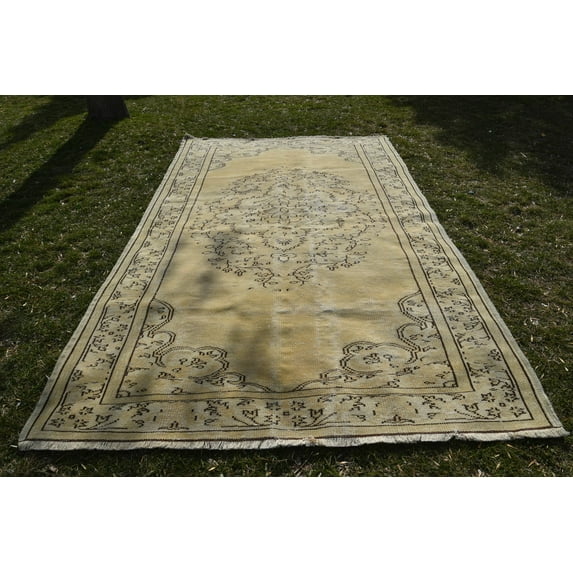 Salon Rugs, Turkish Rug, Cool Rug, Bedroom Rug, Vintage Rug, 6x9.5 ft Large Rug