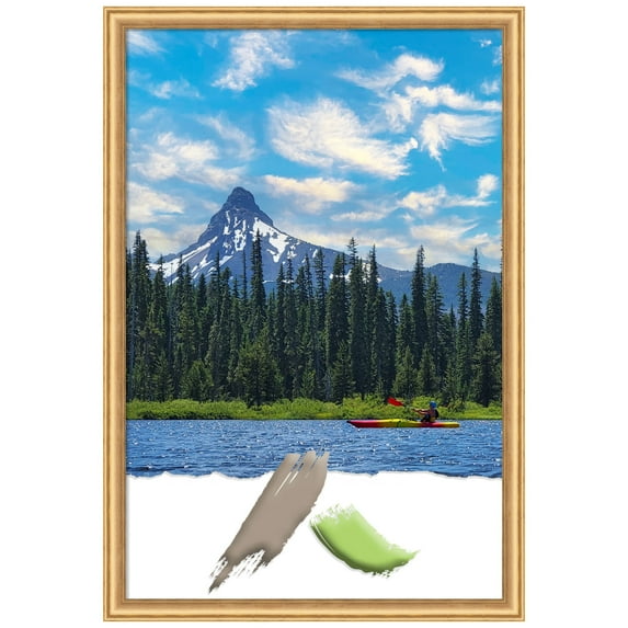 Salon Scoop Gold Wood Picture Frame, Photo Frame, Art Frame