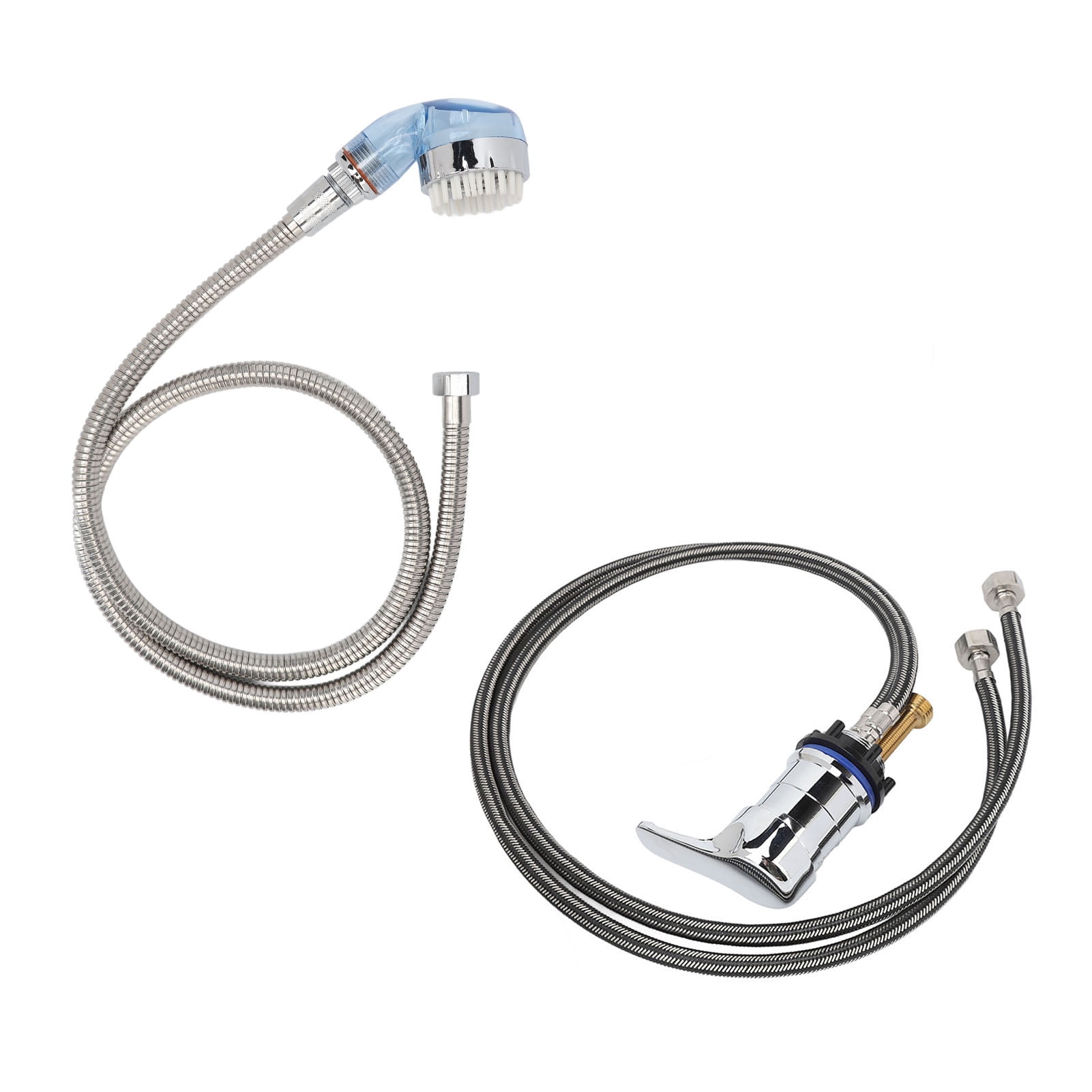 Salon Shampoo Bowl Faucet and Sprayer Kit Shampoo Bed Blue Pressurized