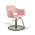 thumbnail image 1 of Salon Styling Chair RICHARDSON for Beauty Salon Furniture, Pink Seat Silver Base, 1 of 2