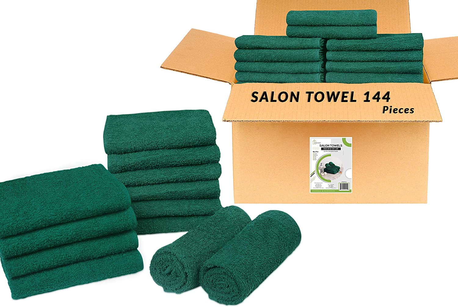 Salon Towels Bulk Pack 144Pcs, 16X26 Inch, Fast Dry Hand Towels For