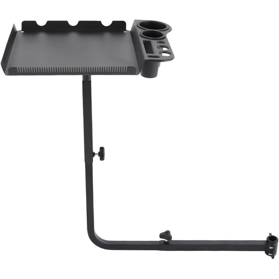 Salon Tray for Hair Stylist, Chair Mount Iron Salon Tray Attached to Chair, Adjustable Height & Length Salon Tray Tattoo Tray for Barber Chairs Hairdressing Tools, Black