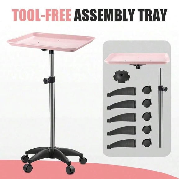 Salon Tray On Wheels Tattoo Tray Rolling Trolley Adjustable Height Storage Utility Cart For Clinic Spa Rolling Tray ,Boho Vibes