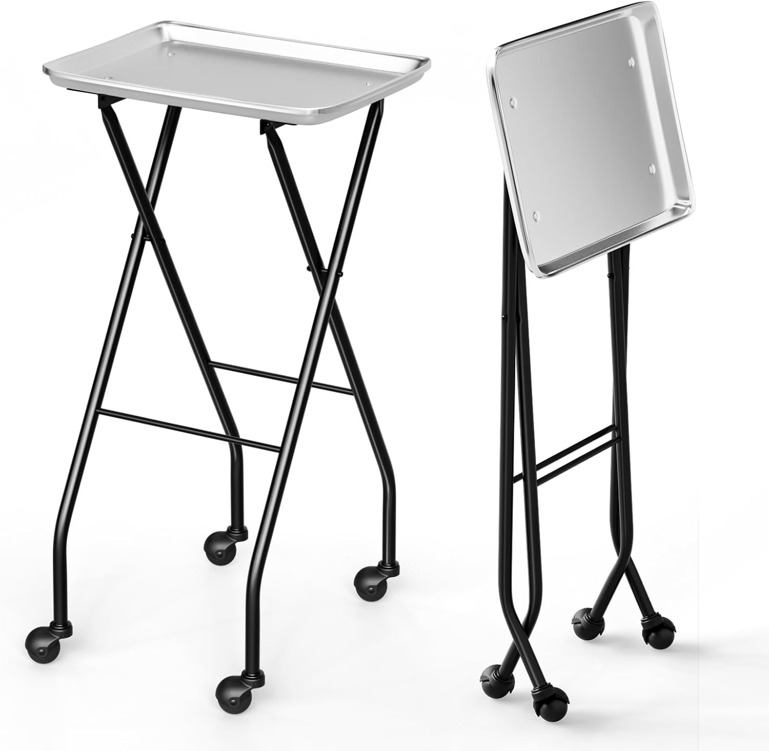 Salon Tray on Wheels Folding Color Trays for Salon, Aluminium Tattoo ...