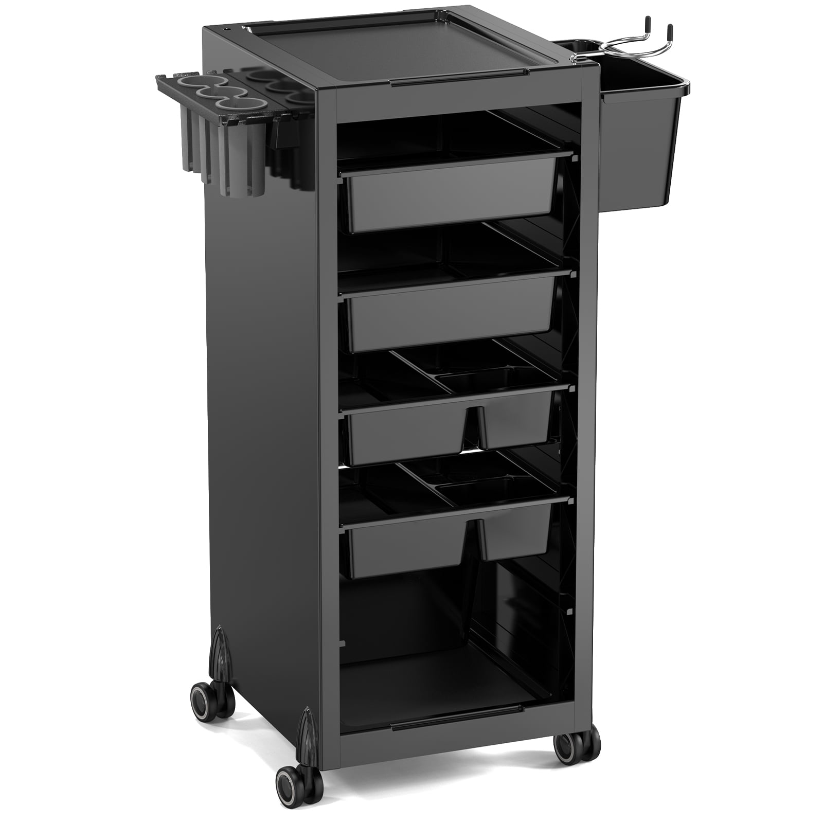 5 Trays Multi‑Functional Hair Salon Trolley Hairdressing Tool Storage –  BABACLICK