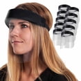 thumbnail image 1 of Salon World Safety Black Face Shields (Pack of 10) - Ultra Clear Protective Full Face Shields to Protect Eyes, Nose and Mouth - Anti-Fog PET Plastic, Elastic Headband - Sanitary Droplet Splash Guard, 1 of 6