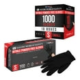 thumbnail image 1 of Salon World Safety Black Nitrile Disposable Gloves, 10 Boxes of 100, Size Small, 4.0 Mil Thick - Latex Free, Powder Free, Textured Tips, Food Safe, Comfortable, Extra-Strong Protective Working Gloves, 1 of 6