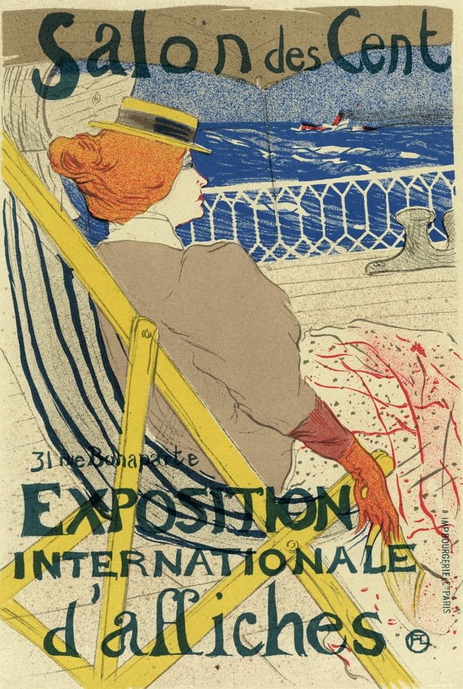 Salon des Cent 1896 Canvas Art - Henri de Toulouse-Lautrec (18 x 24)