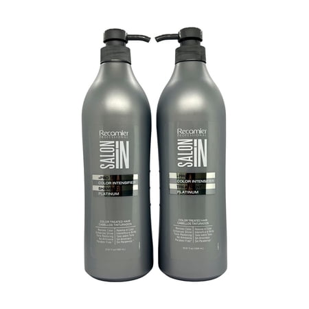Salon iN Recamier +Pro Color Intensifier Treatment Platinum & Shampoo 33.8 Oz Set