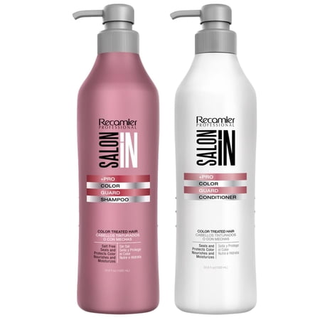Recamier Salon In Salt Free Shampoo and Color Guard Conditioner Set, 33.3 fl oz Each, for Color-Treated Hair