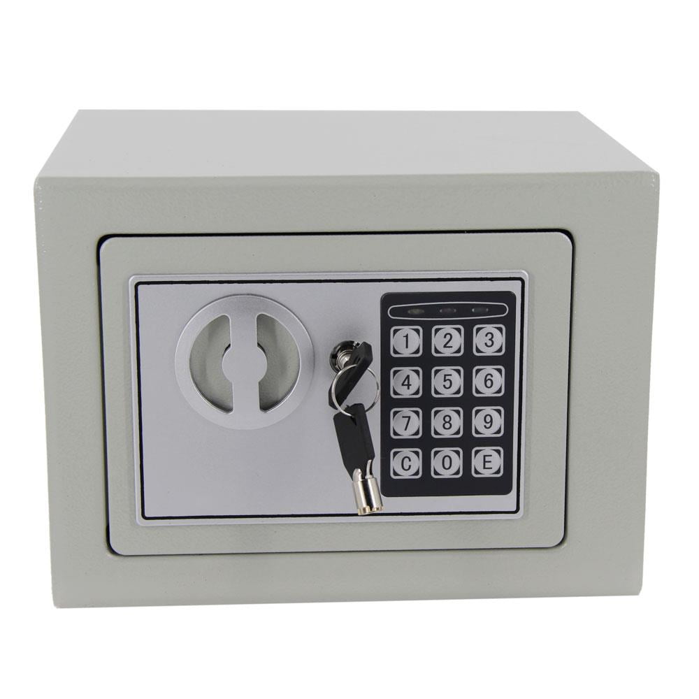 SalonMore 0.17 Cubic Feet Electronic Digital Safes Steel Safe Box with Keypad, Gray