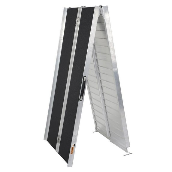 SalonMore 10ft Non-Slip Aluminum Loading Slip Resistant Surface Wheelchair Portable Ramp-120" x 28"