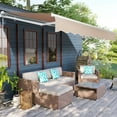 thumbnail image 1 of SalonMore 12 x 10 Ft Patio Awning in Sand Khaki - Retractable Design, 1 of 9