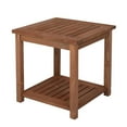 thumbnail image 1 of SalonMore 18 in Outdoor Patio Wood Square Side Table, Sturdy Wood Accent Table, Carbonized Color, 1 of 9