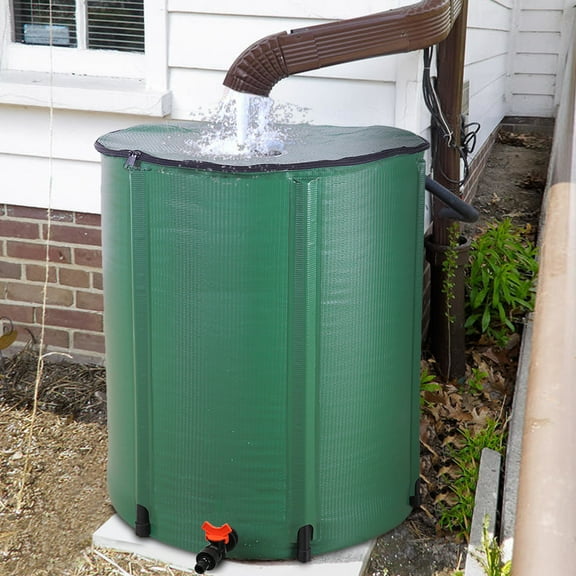 SalonMore 50 Gallon Collapsible Rain Barrel, Portable Water Storage Tank