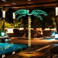 thumbnail image 1 of SalonMore 7ft LED Lighted up Palm Tree Hawaiian Pool Decoration Palm Tree Lights for Outside Patio Artificial Fake Light up Palm Tree Decor, 1 of 7