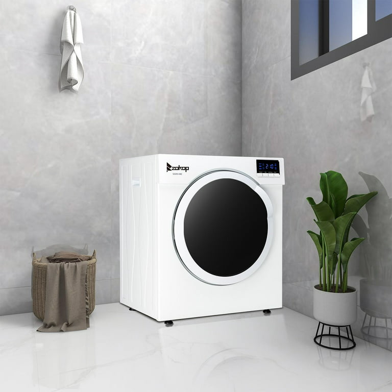 Dryer for Clothes 2.65 cu ft Front-loading Laundry Compact Dryers,1400W Small  Dryer Machine, LED Control Panel with Exhaust Pipe