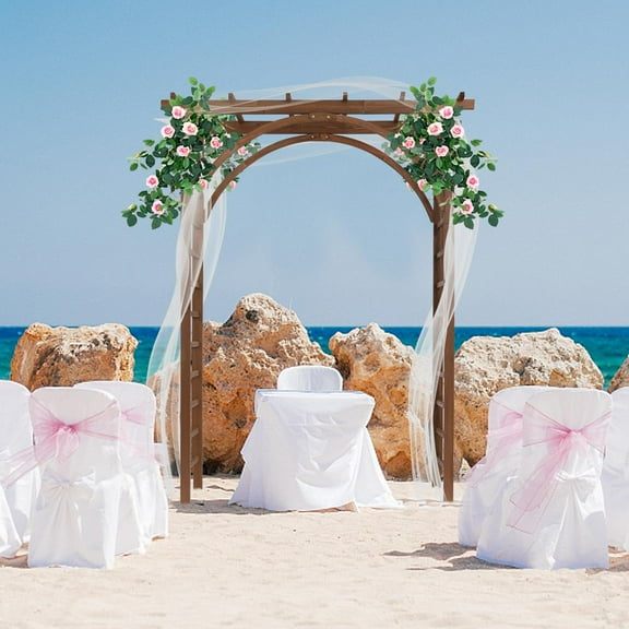 SalonMore Garden Arbor Wooden for Climbing Plants Dark Brown