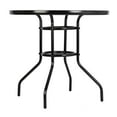 thumbnail image 1 of SalonMore Glass Surface Steel Frame Durable Round Dining Table, 1 of 8