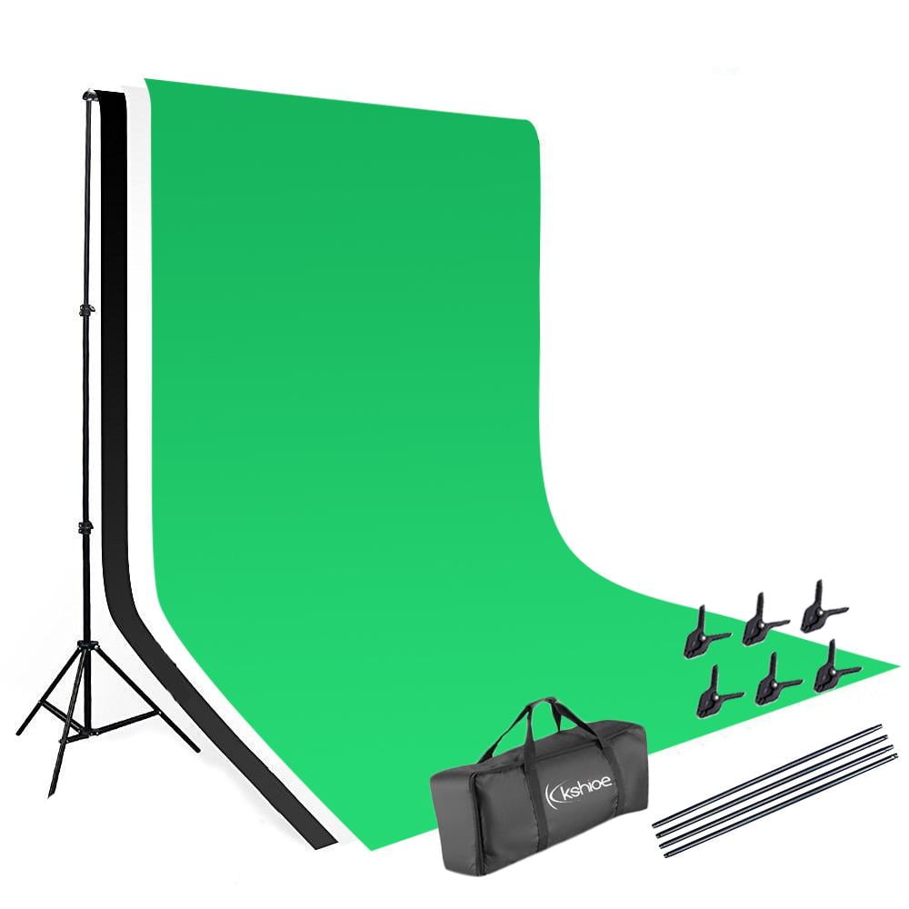 SalonMore Green Screen Chroma Key with Black + White Backdrop