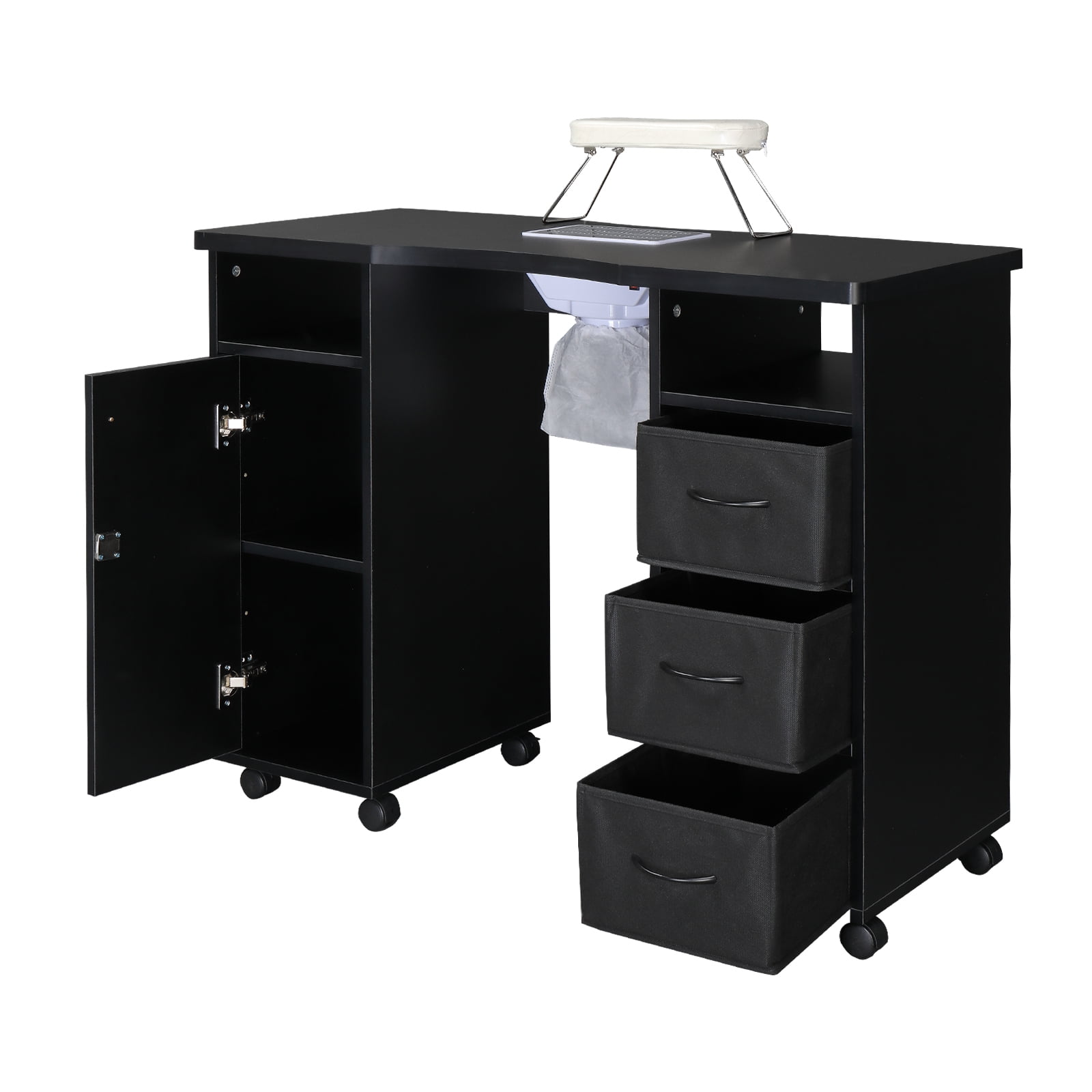 SalonMore Manicure Table Nail Desk for Nail Tech, Nail Tech Table Nail