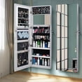 thumbnail image 1 of SalonMore Mirrored Jewelry Cabinet Armoire Organizer Over Door and Wall Mount, 1 of 12