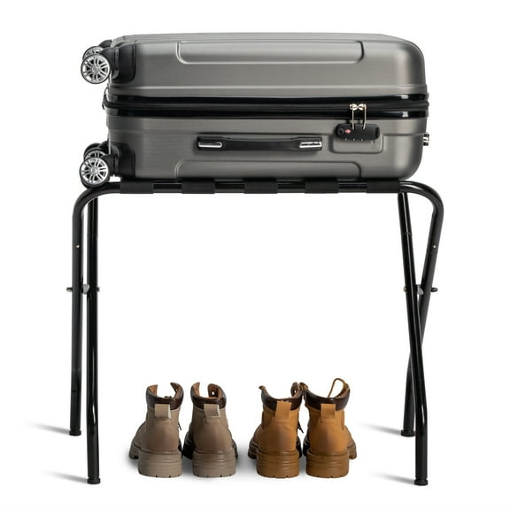 SalonMore Modern Folding Luggage Suitcase Rack Stand,Black
