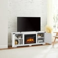 thumbnail image 1 of SalonMore Modern TV Stand with 23" Safe Fireplace, Farmhouse Home Entertainment Center, for TVs Up to 70'', White, 1 of 7
