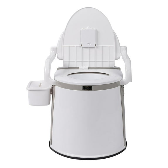SalonMore Portable Travel Toilet, Lightweight Indoor Outdoor Commode White