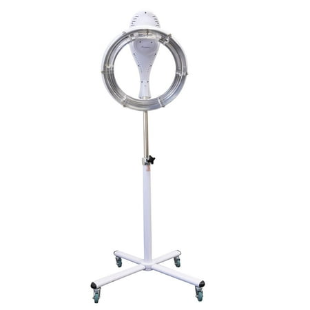 SalonPro Orbiting Halo Compact Infrared Hair Dryer Color Processor – Rolling Base, White