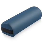 Saloniture 3/4 Jumbo Round Massage Table Bolster Pillow Pad - 26 x 9 x 6-1/4 Inch - Blue
