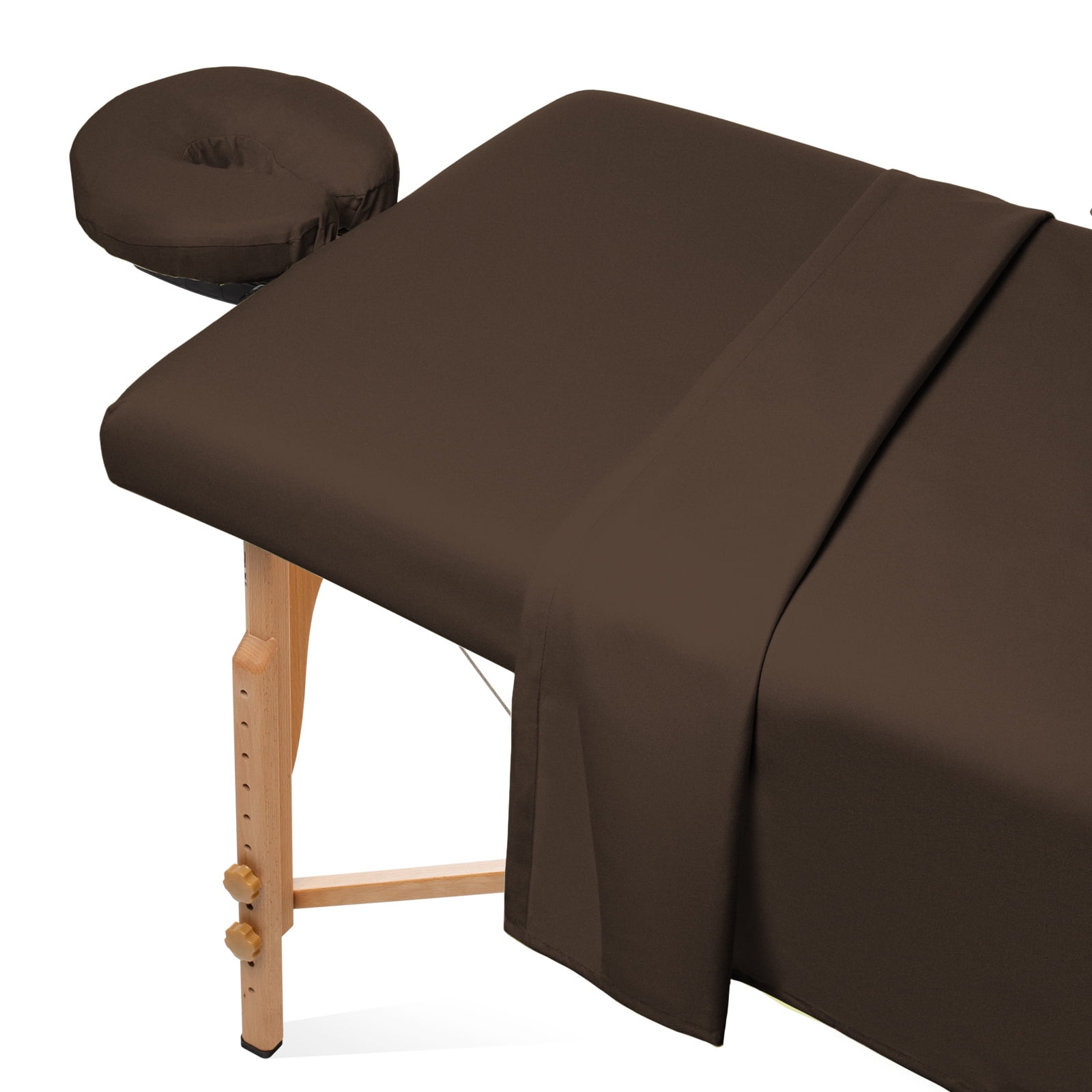 Massage Sheet Set - Includes: Fitted, Flat and Cradle Sheets - Cotton Flannel - Dark Chocolate Massage Sheet Set - Includes: Fitted, Flat and Cradle Sheets - Cotton Flannel - Dark Chocolate