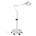 thumbnail image 1 of Saloniture 6 Wheel Rolling Base Magnifying LED Floor Lamp - Adjustable 3X Magnifier with Dimmable Lights for Lashes, Facials, Salon, Esthetician Spa, and Crafts, 1 of 7