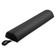 Saloniture Half Round Massage Table Bolster Pillow Pad - 26 x 6 x 3 Inch - Black