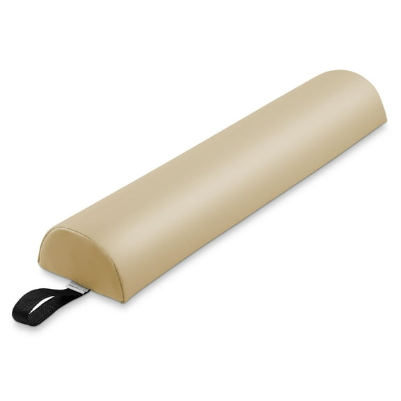 Saloniture Half Round Massage Table Bolster Pillow Pad - 26 x 6 x 3 Inch - Cream