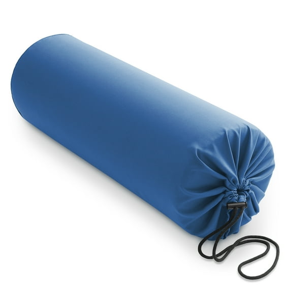 Saloniture Microfiber Cylinder Pillow Case Cover for Massage Table Bolsters - 30 x 9 Inch with Drawstring Closure, Navy