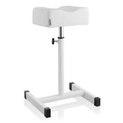 Saloniture Portable Manicure / Pedicure Foot Rest Stand - Adjustable Stool for Nail Salon or Spa, White