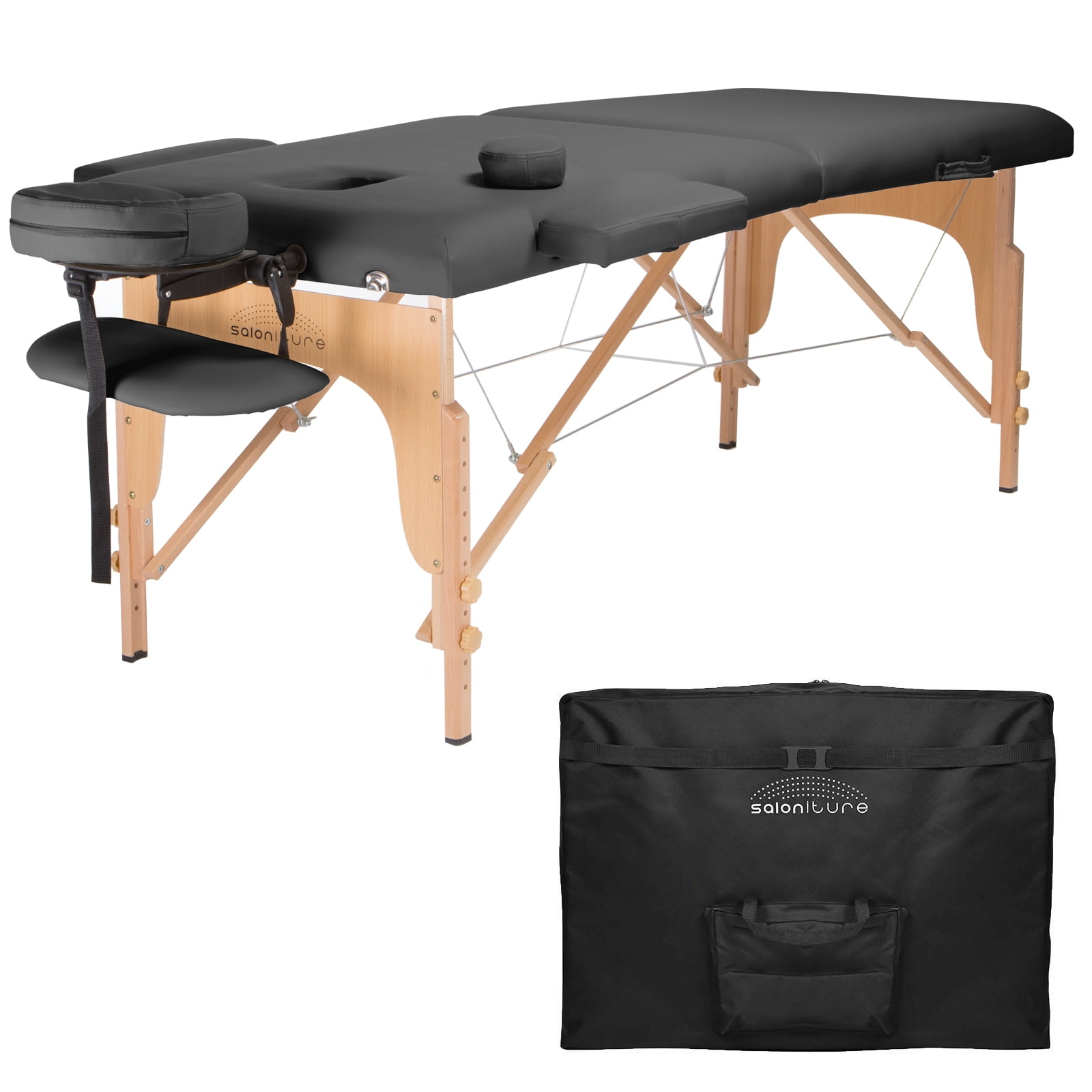 Saloniture Professional Portable Folding Massage Table with Carrying