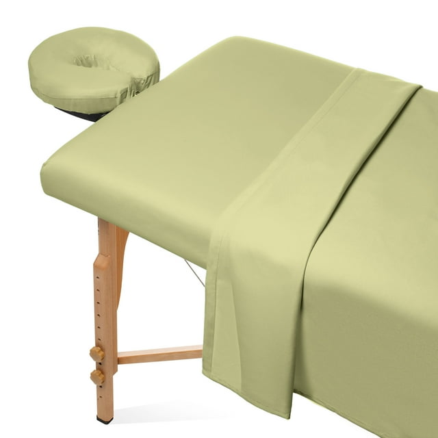 Saloniture Solid Microfiber Sheet Sets, Cradle, Green, 3Pieces