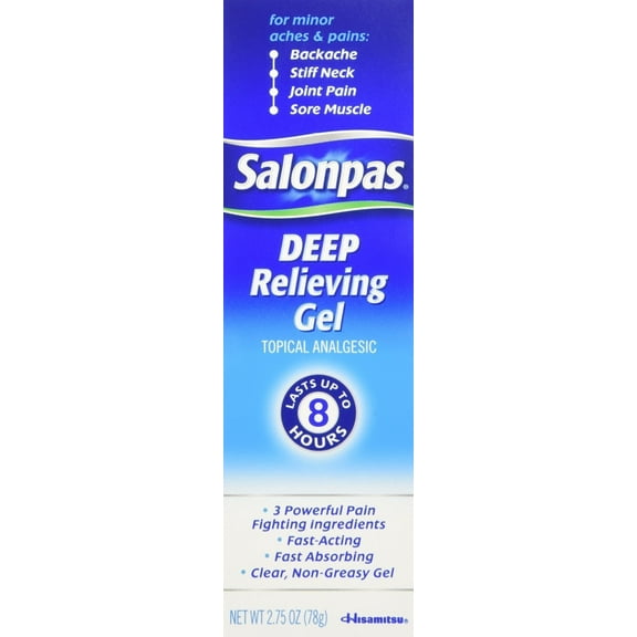 Salonpas Deep Relieving Gel, 2.75 oz (Pack of 2)