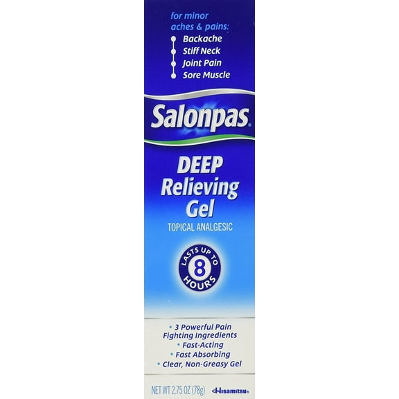 Salonpas Deep Relieving Gel Topical Analgesic, Bone & Joint Health, 2.75 oz