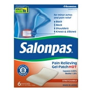 Salonpas Gel-Patch Hot Pain Relief for Muscles & Joints, 6 Count
